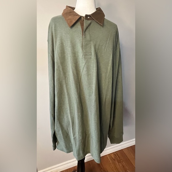 Land’s End Mens Vintage Shirt w/ Cordoroy Collar and Elbow Patches!! - Picture 1 of 12